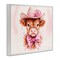Stupell Industries Pretty In Pink Cow Framed Giclee, design by Shawna Stewart